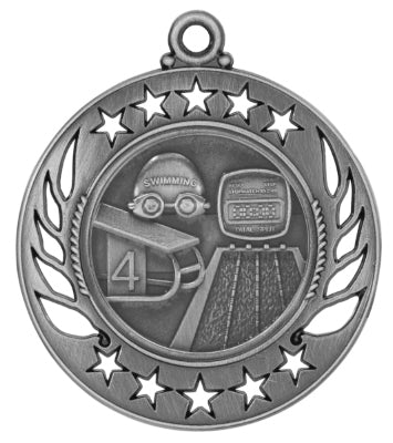 2 1/4" Swimming Galaxy Medal