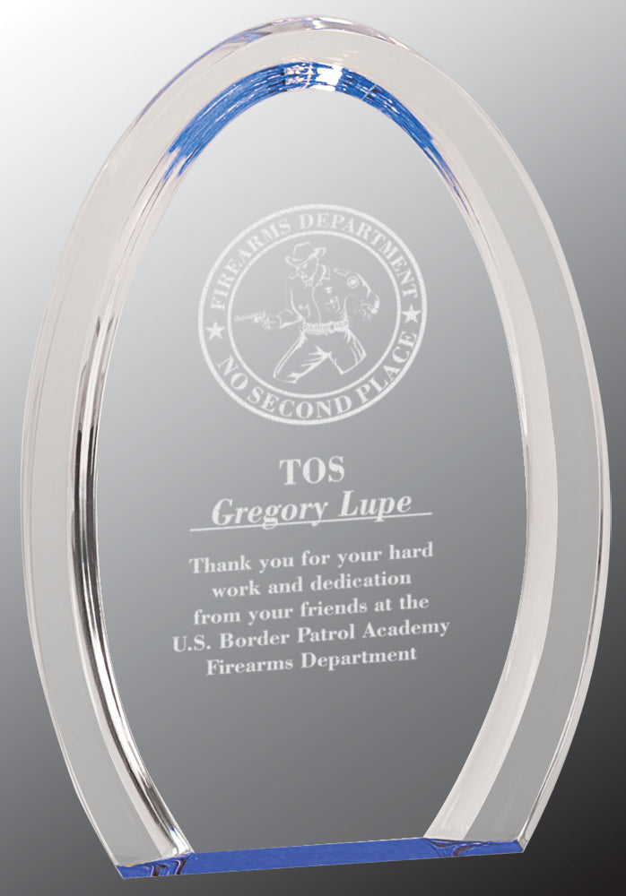 Blue Oval Halo Acrylic