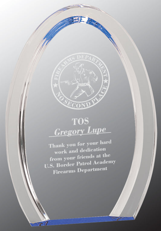 Blue Oval Halo Acrylic