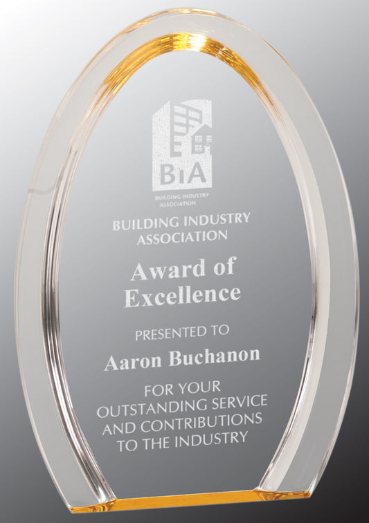 Gold Oval Halo Acrylic