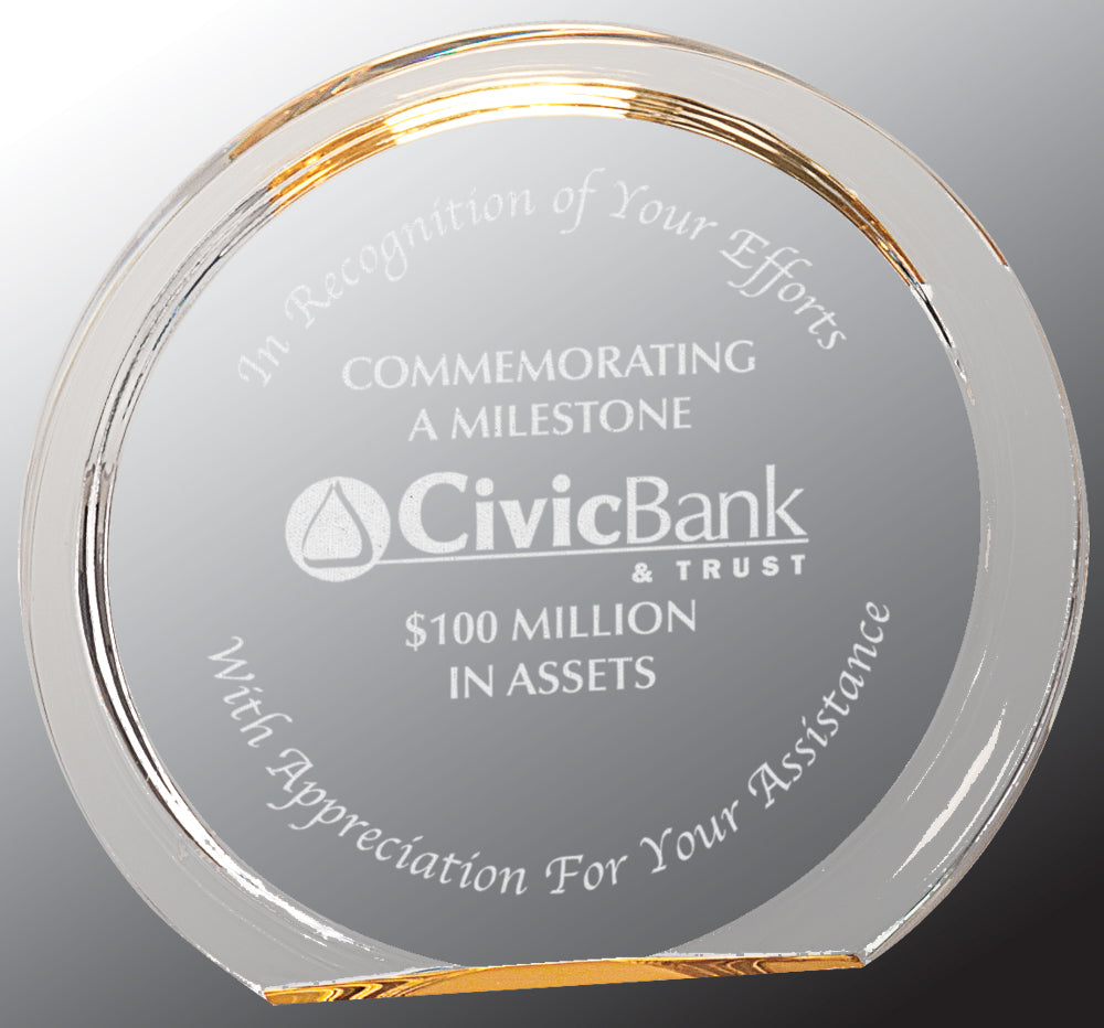 Gold Round Halo Acrylic