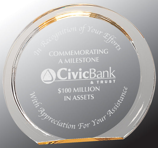 Gold Round Halo Acrylic