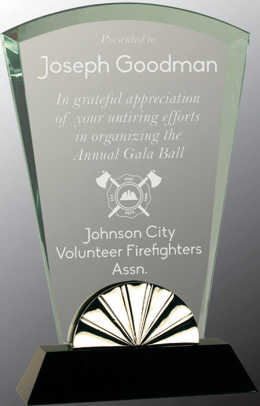 Fan Horizon Glass with Black Base