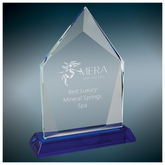 Diamond Halo Glass with Blue Base