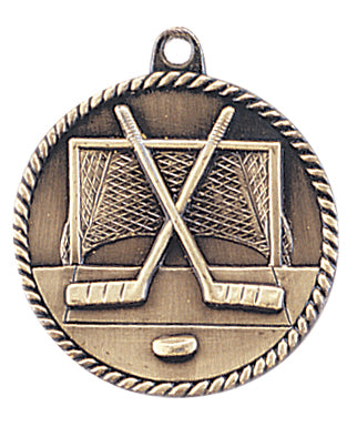 2" Hockey High Relief Medal