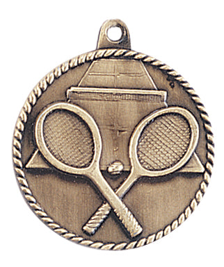 2" Tennis High Relief Medal
