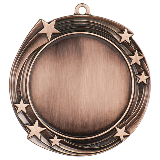 2 3/4" Swirling Star 2" Insert Holder Medal