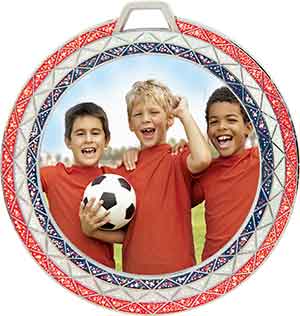2 3/4" Red/White/Blue Bling 2" Insert Holder Medal