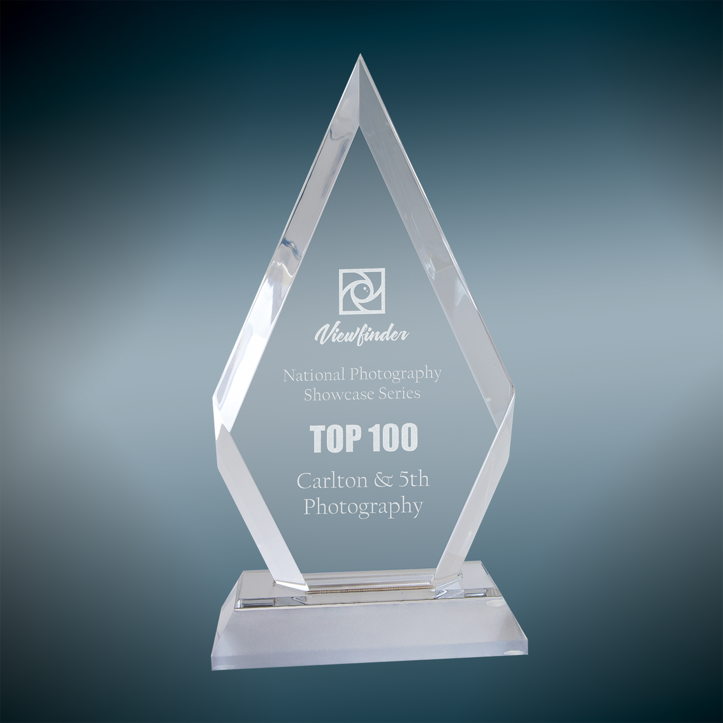 Silver Frosted Base Diamond Impress Acrylic