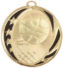 2" Basketball Laserable MidNite Star Medal