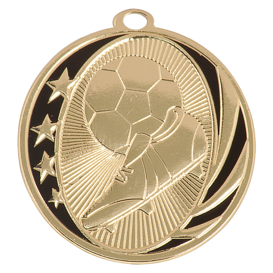 2" Soccer Laserable MidNite Star Medal