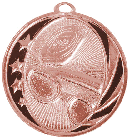 2"  Swimming Laserable MidNite Star Medal