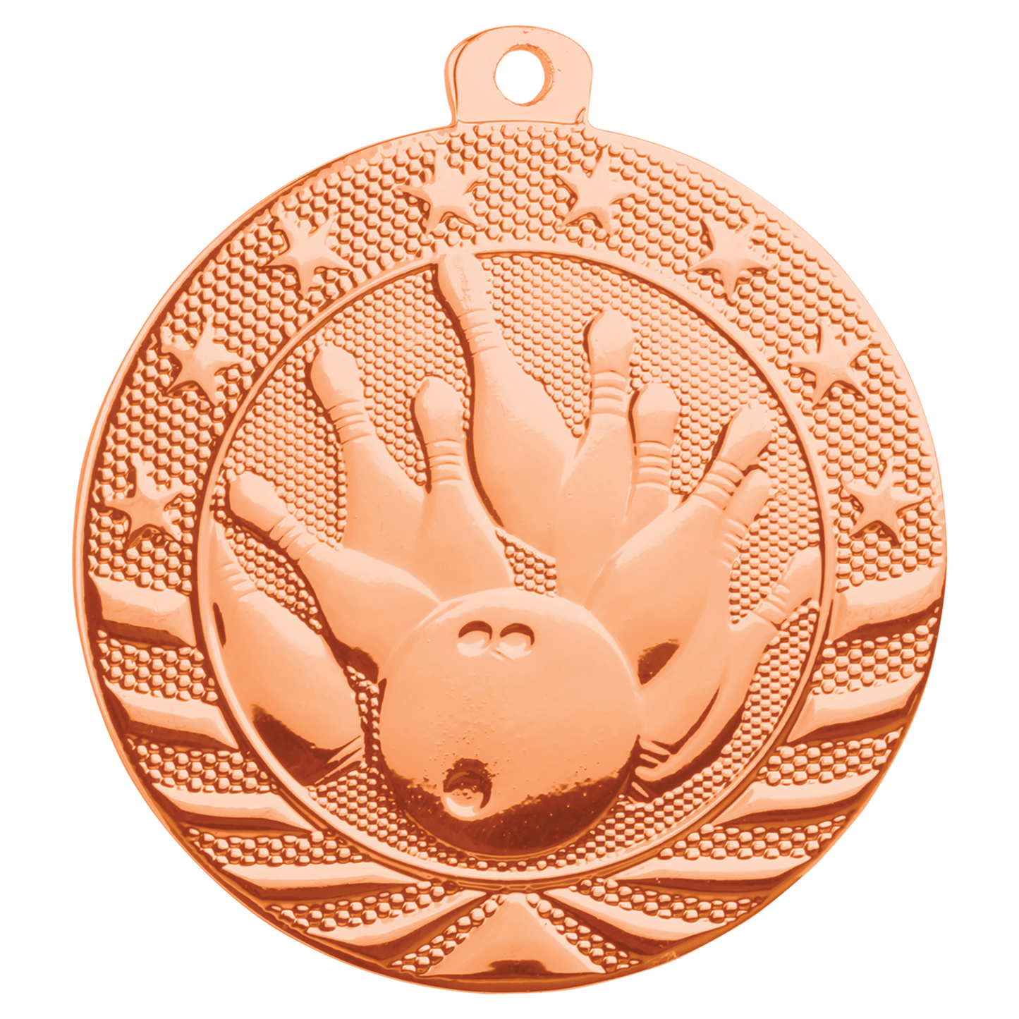 2" Bowling Starbrite Medal