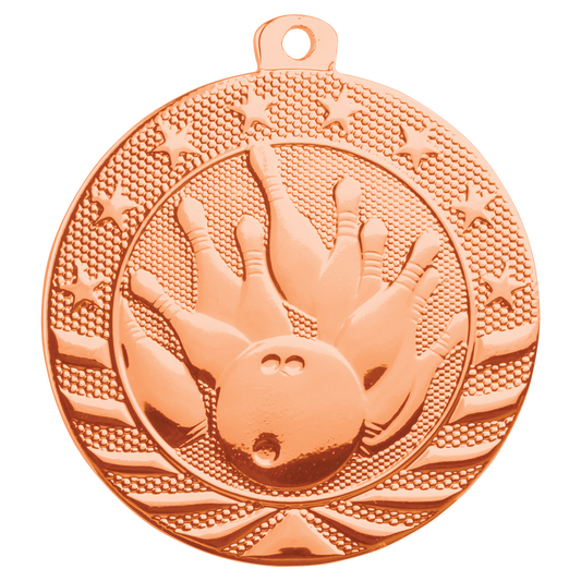 2" Bowling Starbrite Medal