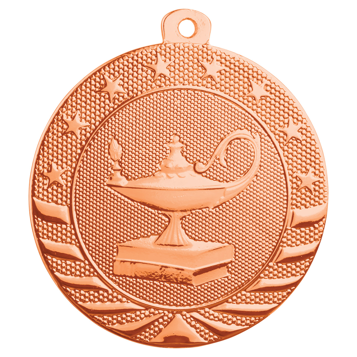 2" Lamp of Knowledge Starbrite Medal