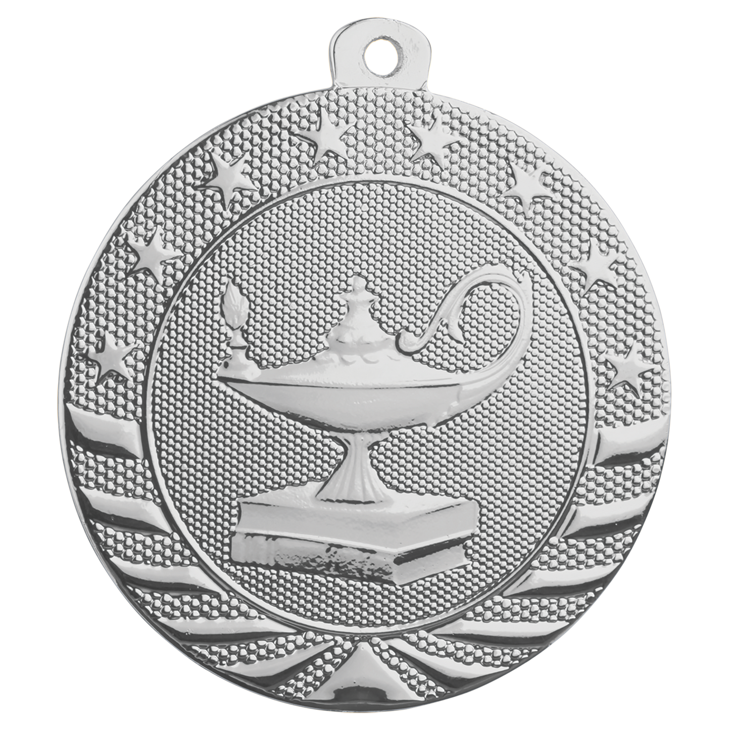 2" Lamp of Knowledge Starbrite Medal