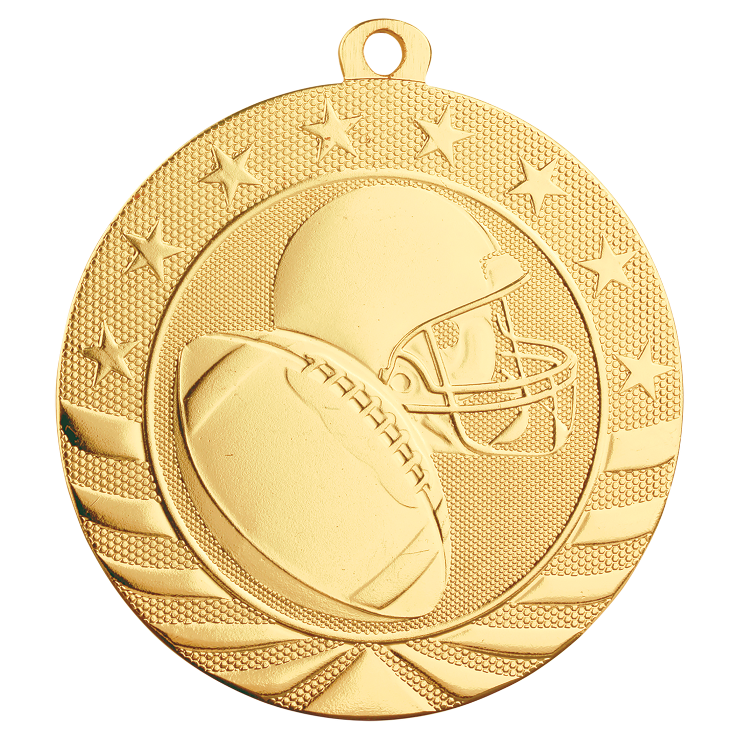 2 3/4" Football Starbrite Medal