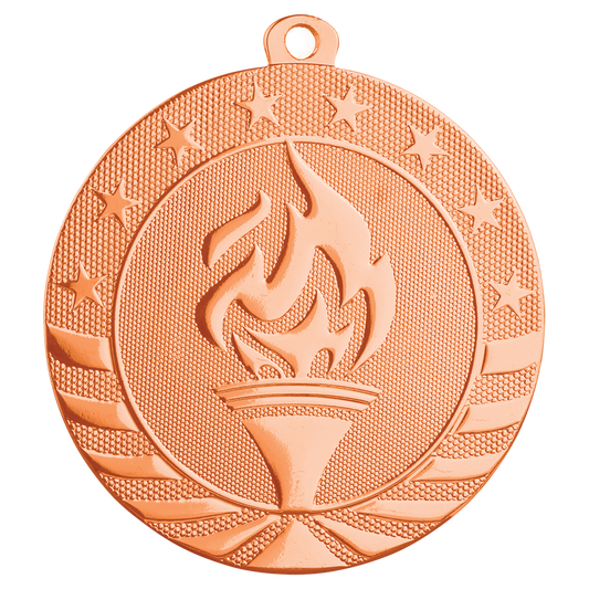 2 3/4" Torch Starbrite Medal