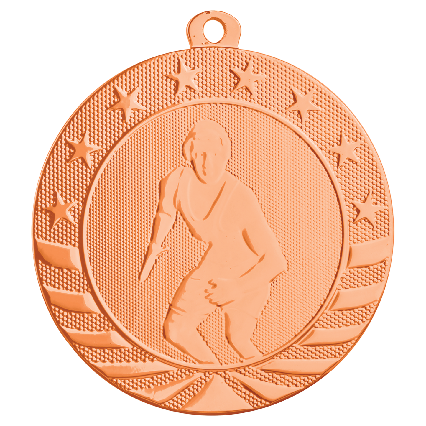 2 3/4" Wrestling Starbrite Medal