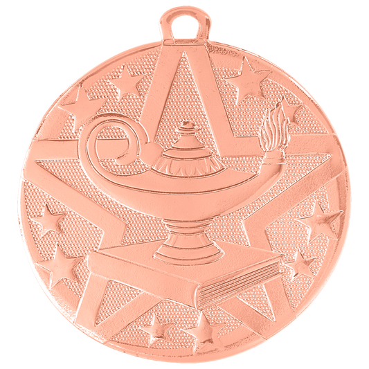 2" Bronze Superstar Lamp of Knowledge Medal