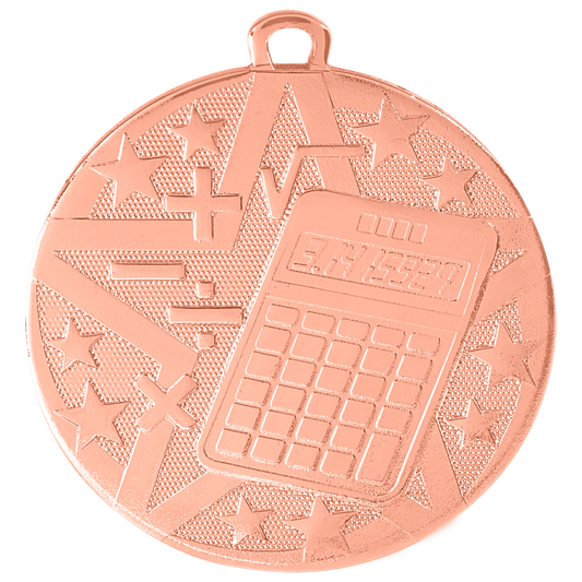 2" Bronze Superstar Math Medal
