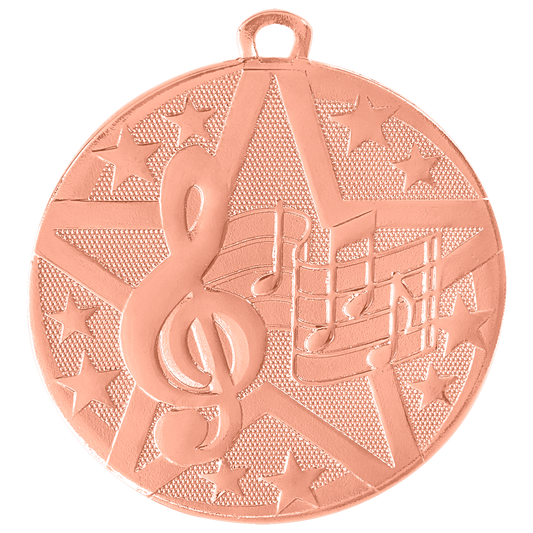 2" Bronze Superstar Music Medal
