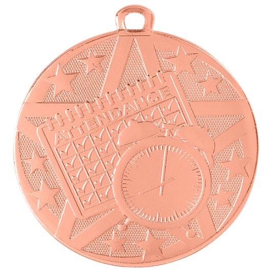 2" Bronze Superstar Perfect Attendance Medal
