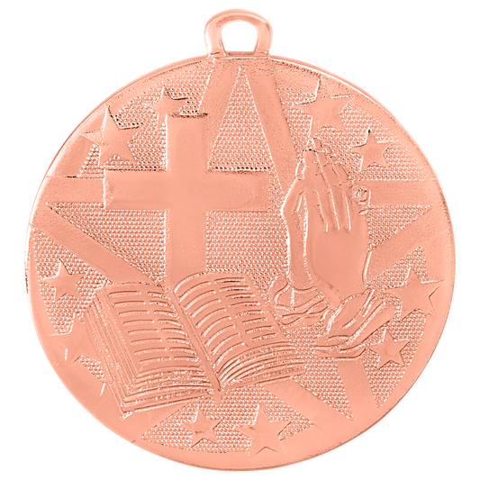 2" Bronze Superstar Religion Medal