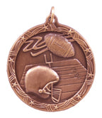 1 3/4" Football Shooting Star Medal