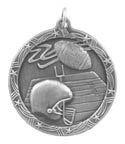 1 3/4" Football Shooting Star Medal