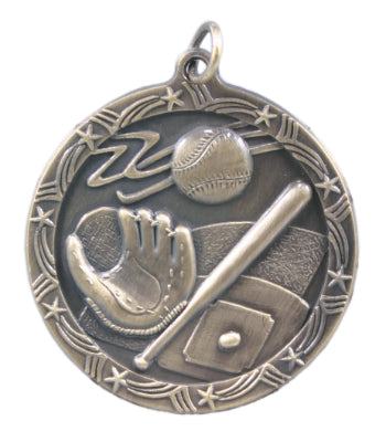 1 3/4" Baseball/Softball Shooting Star Medal