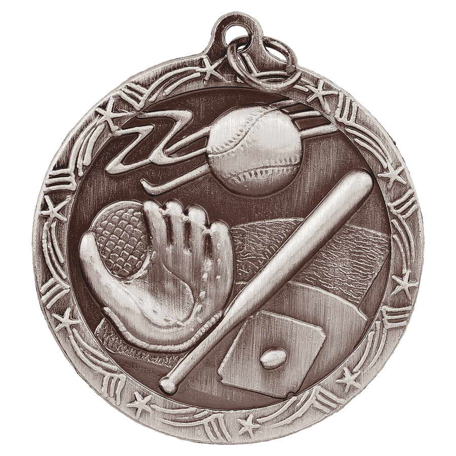 1 3/4" Baseball/Softball Shooting Star Medal