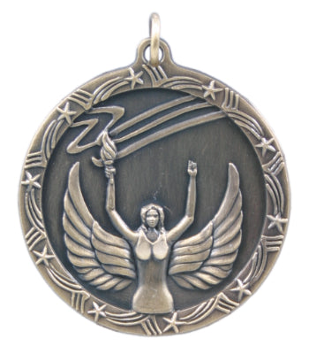 1 3/4" Victory Shooting Star Medal
