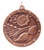 1 3/4" Swimming Shooting Star Medal