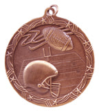 2 1/2" Football Shooting Star Medal