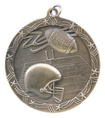 2 1/2" Football Shooting Star Medal