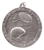 2 1/2" Football Shooting Star Medal