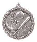 2 1/2" Baseball/Softball Shooting Star Medal