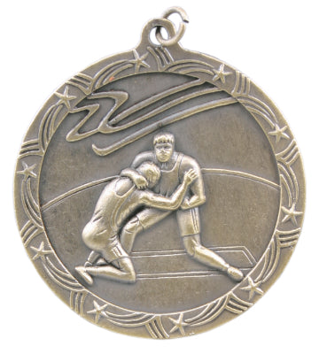2 1/2" Wrestling Shooting Star Medal