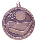 2 1/2" Hockey Shooting Star Medal