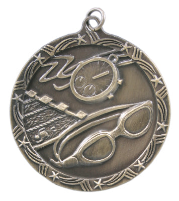 2 1/2" Swimming Shooting Star Medal