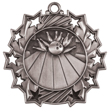 2 1/4" Bowling Ten Star Medal