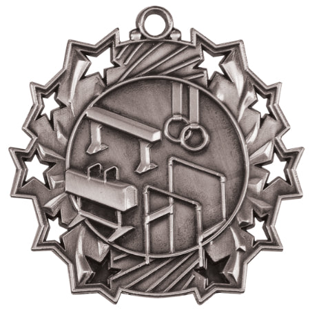 2 1/4" Gymnastics Ten Star Medal