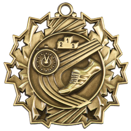2 1/4" Track Ten Star Medal