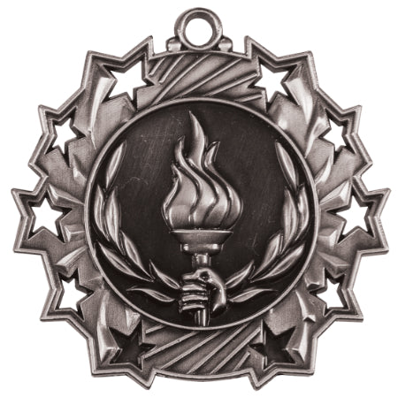 2 1/4" Victory Ten Star Medal