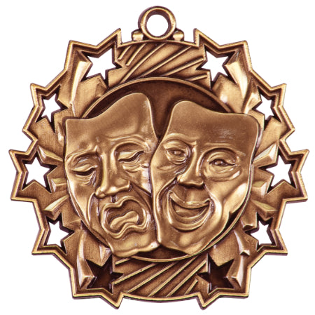 2 1/4" Drama Ten Star Medal