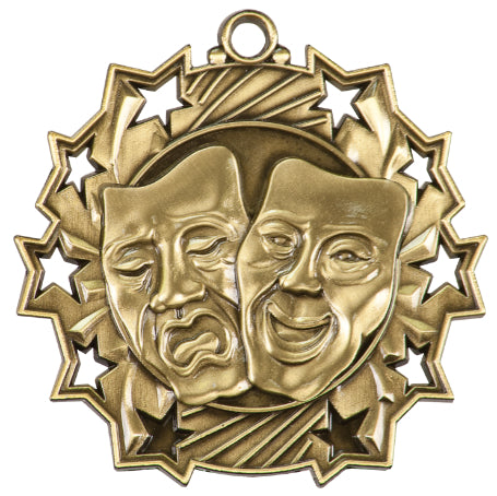 2 1/4" Drama Ten Star Medal