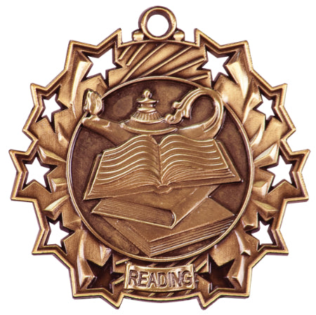 2 1/4" Reading Ten Star Medal