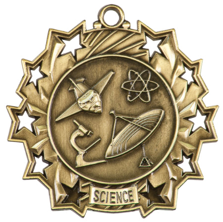 2 1/4" Science Ten Star Medal