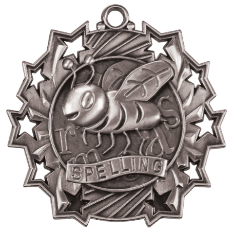 2 1/4" Spelling Ten Star Medal